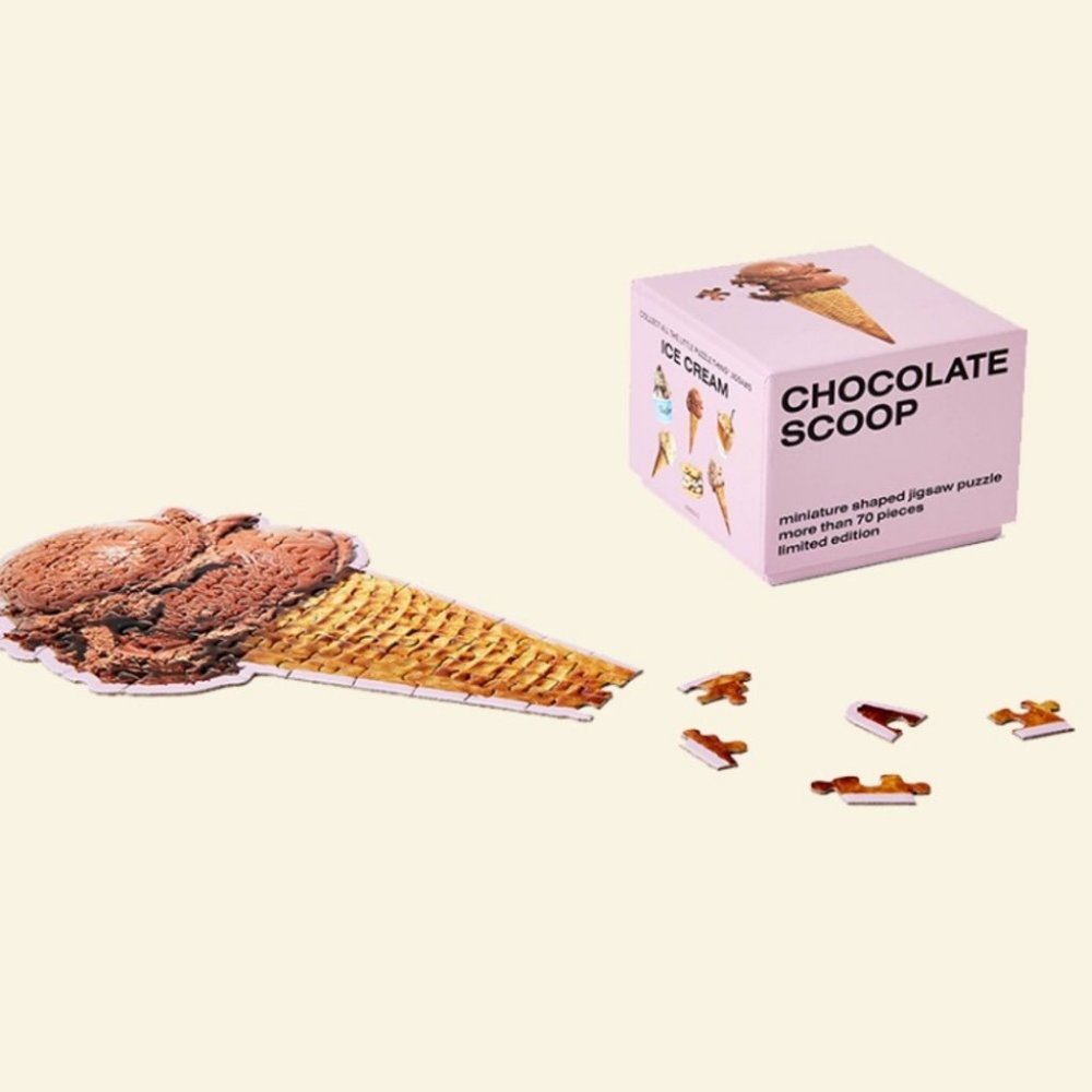 NWT Stocking Stuffer‎ Mini Puzzle Chocolate Scoop Ice Cream Cone New With Tags